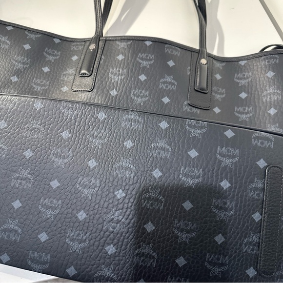MCM PRODUCTS TOTE SHOPPER LARGE BLACK USA INC CORE MWPAAVI01 MSRP $1,550 - Picture 16 of 16